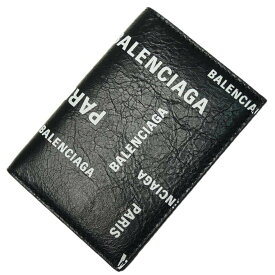 (バレンシアガ)BALENCIAGA メンズ三つ折財布（小銭入れ付き） 594312 2AAOC / SING MINI WALLET ブラック