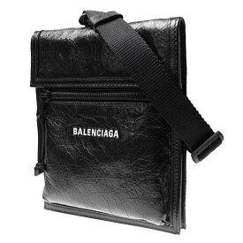 (バレンシアガ )BALENCIAGAメンズショルダーバッグ 655982 1VG7X / EXPLOR POU ST S ARENA LAMB BG ブラック /2024春夏新作