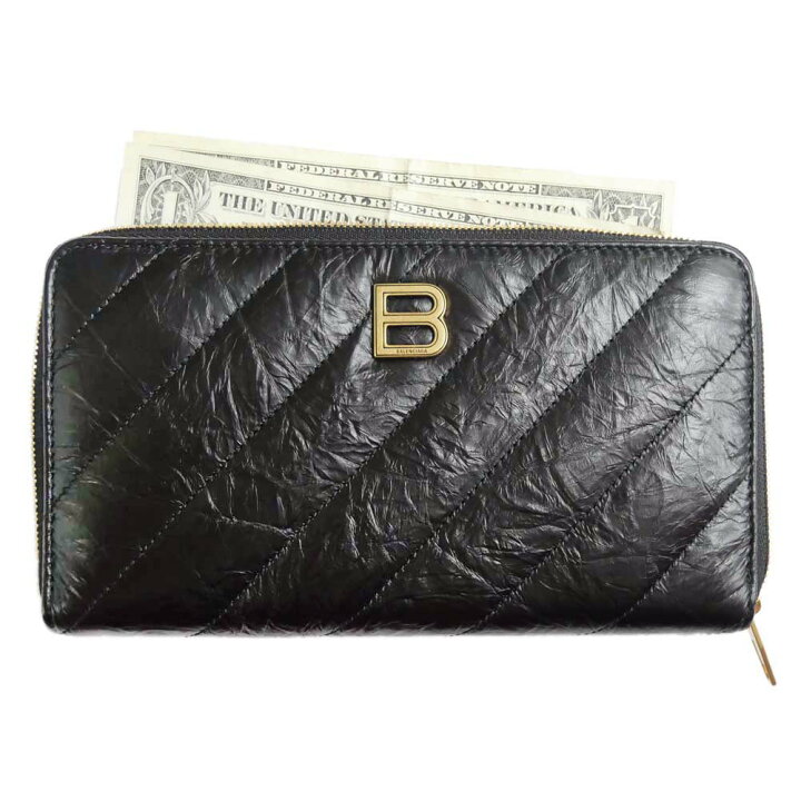 楽天市場】BALENCIAGA バレンシアガ ラウンドファスナー長財布（小銭  
