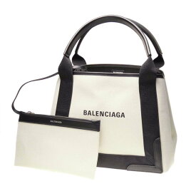 (バレンシアガ)BALENCIAGA レディースハンドバッグ 339933 2HH3N / NAVY CABAS S オフホワイト /2024春夏新作