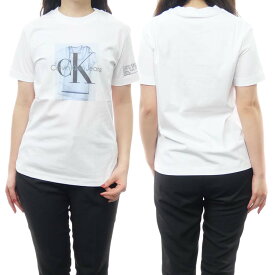 (カルバンクラインジーンズ)CALVIN KLEIN JEANS レディースクルーネックTシャツ J20J220272 ホワイト