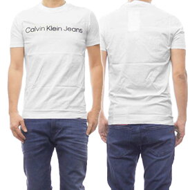 (カルバンクラインジーンズ)CALVIN KLEIN JEANS メンズクルーネックTシャツ J322552 ホワイト /定番人気商品