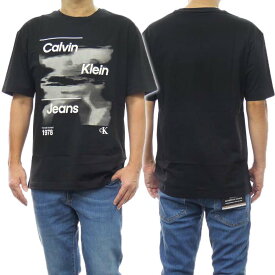(カルバンクラインジーンズ)CALVIN KLEIN JEANS メンズクルーネックTシャツ J325184 ブラック /2024春夏新作