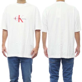 (カルバンクラインジーンズ)CALVIN KLEIN JEANS メンズクルーネックTシャツ J325427 ホワイト /2024春夏新作