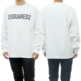 (ディースクエアード)DSQUARED2 メンズクルーネックロングTシャツ S74GD1150 S24583 ホワイト