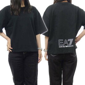 (エンポリオアルマーニ)EMPORIO ARMANI EA7 レディースクルーネックTシャツ 3DUT03 PJUPZ ブラック /2024春夏新作