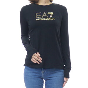 EMPORIO ARMANI �G���|���I�A���}�[�j EA7 �N���[�l�b�N�����OT�V���c 8NTT51 TJDQZ ���� �X�g���b�` ���f�B�[�X �u���b�N 2025�H�~�V��