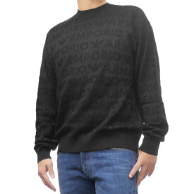 EMPORIO ARMANI エンポリオアルマーニ クルーネックセーター ニット 6D1MXK 1MJNZ メンズ ブラック