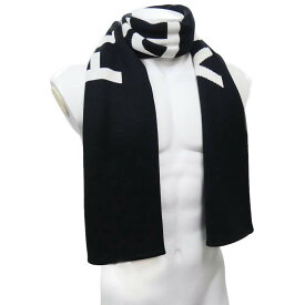 (フレッドペリー)FRED PERRY メンズニットマフラー C6142 / OVERSIZED BRANDED SCARF ブラック