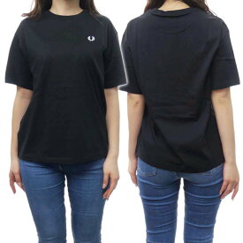 (フレッドペリー) FRED PERRY レディースクルーネックTシャツ G1142 / CREW NECK T-SHIRT ブラック /定番人気商品