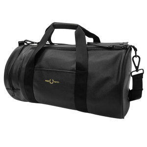 FRED PERRY �t���b�h�y���[ 2way �o�����o�b�O L1188 SCOTCHGRAIN LATHER BARREL BAG �����Y �u���b�N