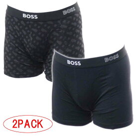 (ヒューゴボス)HUGO BOSS メンズボクサーパンツ 2PACK 50483661 10245107 / Boxer Br 2P Print G ブラック