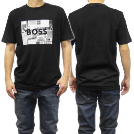 (ヒューゴボス) HUGO BOSS メンズクルーネックTシャツ 50510009 10254276 / Tee heavy boss ブラック /2024春夏新作