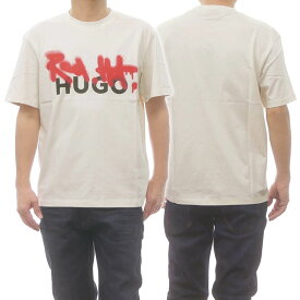 HUGO・(ヒューゴボス) HUGO BOSS メンズクルーネックTシャツ 50508513 10250555 / DinricKo ホワイト /2024春夏新作