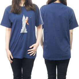 (メゾンキツネ)MAISON KITSUNE クルーネックTシャツ/ OLY EMPIRE FOX CLASSIC TEE-SHIRT/ IU00163KJ0008 ネイビー