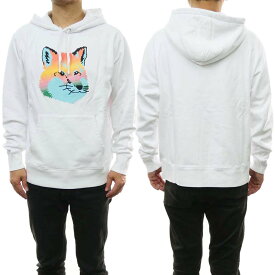 (メゾンキツネ)MAISON KITSUNE メンズプルオーバーパーカー KM00306KM0001 / VIBRANT FOX HEAD HOODIE ホワイト