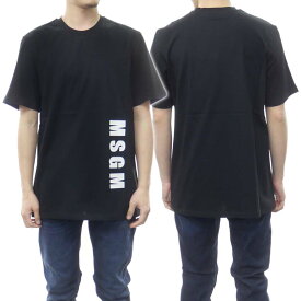 (エムエスジーエム)MSGM メンズクルーネックTシャツ 3240MM95 227298 ブラック