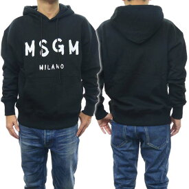 (エムエスジーエム)MSGM メンズ裏起毛プルオーバーパーカー 2000MM515 200001 ブラック