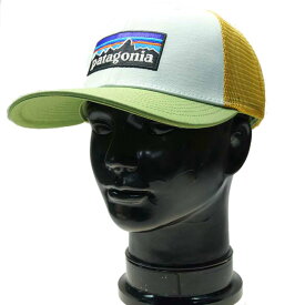 (パタゴニア)PATAGONIA メンズキャップ 38289 / P-6 LOGO TRUCKER HAT WPYG ホワイト×グリーン /2024春夏新作