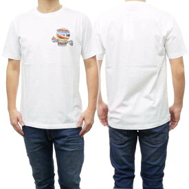 (ポールスミス)PS PAUL SMITH メンズクルーネックTシャツ M2R 011R MP4549 ホワイト /2024春夏新作