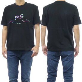 (ポールスミス)PS PAUL SMITH メンズクルーネックTシャツ M2R 731Y MP4541 ブラック /2024春夏新作