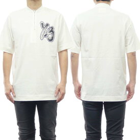 Y-3 ワイスリー メンズ ハーフジップネックTシャツ IA3109 / HZ SS TEE オフホワイト ストリート ハーフスリーブ 半袖 5分袖 カットソー トップス 20代 30代 40代