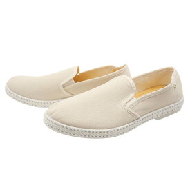 RIVIERAS リビエラ スリッポン 1002 CLASSIC TOILE ブランド エンブレム ワンポイント キャンバス地 エスパドリーユ シューズ 夏 カジュアル きれいめ さわやか メンズ ベージュ