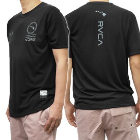 RVCA ルーカ クルーネック Tシャツ BF041234 HAWAII MARKS SS 半袖 吸湿発散 速乾 ブランド ロゴ バックプリント カジュアル スポーティ サーフ 海 メンズ ブラック 国内正規品
