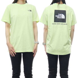 (ノースフェイス)THE NORTH FACE レディースクルーネックTシャツ NF0A87NK / W S/S RELAXED REDBOX TEE ライムグリーン /2024春夏新作