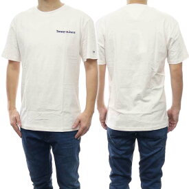 (トミージーンズ)TOMMY JEANS メンズクルーネックTシャツ DM0DM15790 オフホワイト