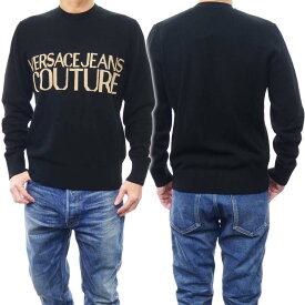 (ヴェルサーチェジーンズ)VERSACE JEANS メンズクルーネックセーター ニット 75GAB530 CDW62 ブラック