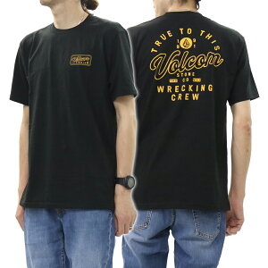 VOLCOM �{���R�� �����Y�N���[�l�b�NT�V���c VST262001 / WRECKING S/S TEE �u���b�N 2026�t�ĐV��