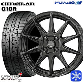 【取付対象】175/65R15 アクア フィット 2022～2023年製 クムホ ウインタークラフト Wi61 KYOHO サーキュラー C10R GB 15インチ 5.5J 4H100 スタッドレスタイヤホイール4本セット