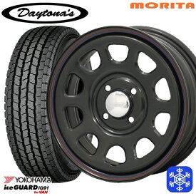 【取付対象】155/80R14 プロボックス サクシード 2021〜2022年製 YOKOHAMA ヨコハマ アイスガード IG91 MRT DAYTONA'S デイトナ ブラック 14インチ 6.0J 4穴 100 スタッドレスタイヤホイール4本セット 送料無料