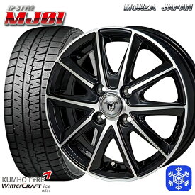 【取付対象】175/65R15 アクア フィット 2022～2023年製 クムホ ウインタークラフト Wi61 MONZA JPスタイル MJ01 15インチ 5.5J 4H100 スタッドレスタイヤホイール4本セット