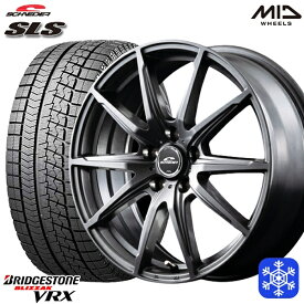 【取付対象】205/60R16 エスティマ マツダ3 ビアンテ 2022～2023年製 ブリヂストン ブリザック VRX ■並行輸入 MID シュナイダー SLS メタリックグレー 16インチ 6.5J 5H114.3 スタッドレスタイヤホイール4本セット