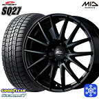 【取付対象】225/55R17 スバルXV フォレスター 2022年製 グッドイヤー アイスナビ7 MID シュナイダー SQ27 ブラック 17インチ 7.0J 5穴 100 スタッドレスタイヤホイール4本セット 送料無料