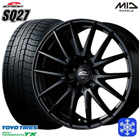 【取付対象】195/60R16 セレナ ステップワゴン 2022〜2023年製 トーヨー ウィンター トランパス TX MID シュナイダー SQ27 ブラック 16インチ 6.5J 5穴 114.3 スタッドレスタイヤホイール4本セット 送料無料