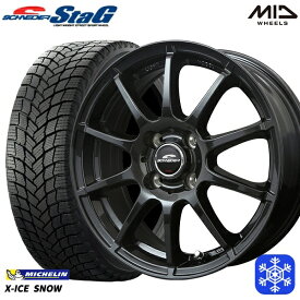 【取付対象】175/65R15 アクア フィット 数量限定 2021年製 ミシュラン エックスアイススノー MID シュナイダースタッグ ストロングガンメタ 15インチ 5.5J 4H100 スタッドレスタイヤホイール4本セット