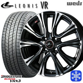 【取付対象】185/65R15 アクア ノート フィット 2022～2023年製 ブリヂストン ブリザック VRX3 Weds ウェッズ レオニス VR PBMC 15インチ 5.5J 4H100 スタッドレスタイヤホイール4本セット