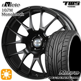 最大2,000円OFFクーポン★ベンツ Aクラス/CLA 225/45R18 95Y XL ニットー NT555 G2 TWS EXlete 107M モノブロック フラットブラック 18インチ 8.0J 5H112 サマータイヤホイールセット