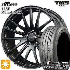 6/11までポイント5倍★ベンツ Aクラス/CLA 225/45R18 95W XL ブリヂストン レグノ GR-X3 TWS EXlete 115F モノブロック フラットブラック 18インチ 7.5J 5H112 サマータイヤホイールセット