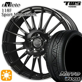 ベンツ Cクラス F) 225/40R19 93Y XL R) 255/35R19 96Y XL ニットー INVO TWS EXlete 118F スポーツ モノブロック グラファイトブラック/フランジカット 19インチ 8.0J 9.0J 5H112 サマータイヤホイールセット