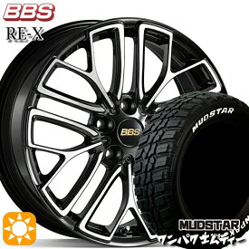 【取付対象】アウトランダー デリカD5 225/55R18 98T WL マッドスター ワンパク M/T ホワイトレター BBS RE-X ブラックダイヤカット（BKD） 18インチ 7.5J 5H114.3 サマータイヤホイールセット