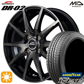 4/24-4/27 P5倍！195/45R16 84W XL グッドイヤー イーグル LSEXE MID シュナイダー DR02 16インチ 6.0J 4H100 ブラックポリッシュ＋ブラッククリア サマータイヤホイールセット