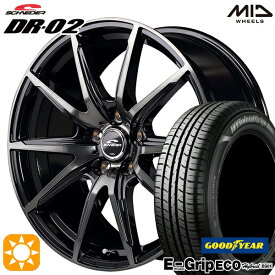 最大2,000円OFFクーポン★レガシィB4 エクシーガ 215/50R17 91V グッドイヤー エフィシェントグリップ エコ EG01 MID シュナイダー DR02 ブラックポリッシュ＋ブラッククリア 17インチ 7.0J 5H100 サマータイヤホイールセット