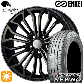 【取付対象】225/55R18 98V ブリヂストン ニューノ ENKEI オール オールエイト ブラッククリア 18インチ 7.5J 5H114.3 サマータイヤホイールセット