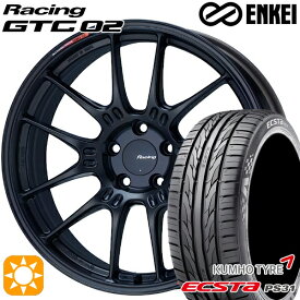 4/24-4/27 P5倍！アイシス ノア/ヴォクシー 215/45R17 91W XL クムホ エクスタ PS31 ENKEI エンケイ レーシング GTC02 マットブラック 17インチ 7.5J 5H114.3 サマータイヤホイールセット