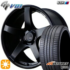 4/24-4/27 P5倍！205/40R17 84W XL ウィンラン R330 SSR GTV01 フラットブラック 17インチ 7.0J 4H100 サマータイヤホイールセット