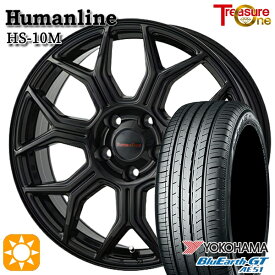 【取付対象】レガシィアウトバック 215/55R17 98W XL ヨコハマ ブルーアースGT AE51 トレジャーワン ヒューマンライン HS10M ブラック 17インチ 7.0J 5H100 サマータイヤホイールセット